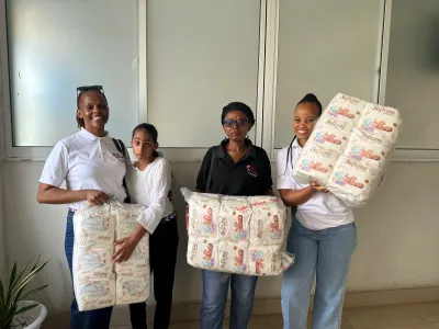 Hygiene products distributed during Menstrual Hygiene Day event
